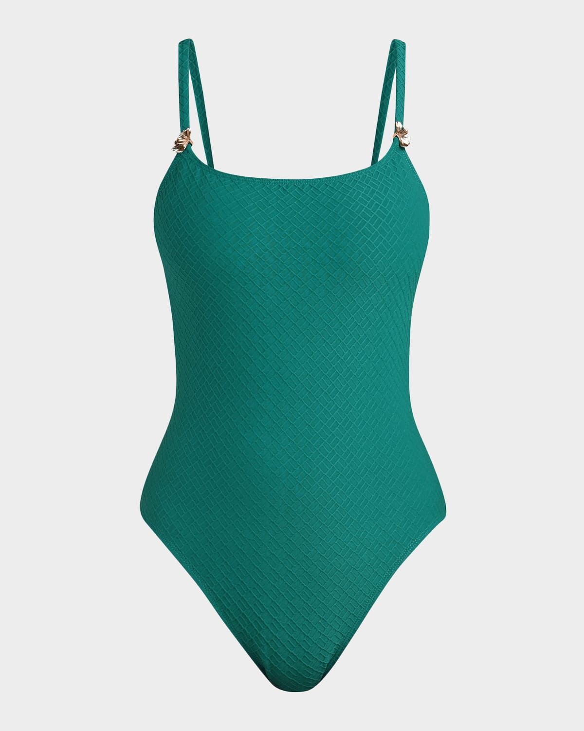 Textured Tides Lingerie One-Piece Swimsuit