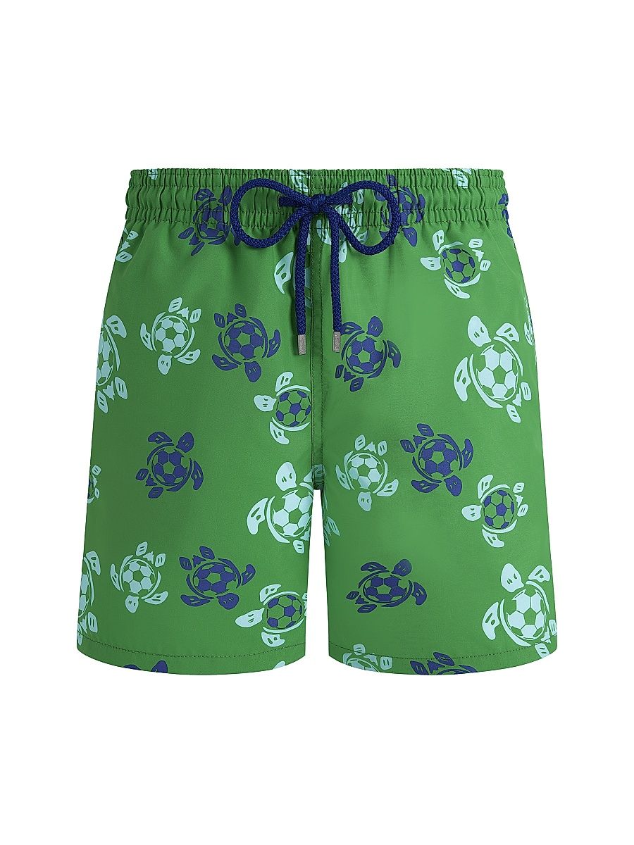 Men's Soccer Turtles Swim Shorts - Jungle Green - Size XXXL