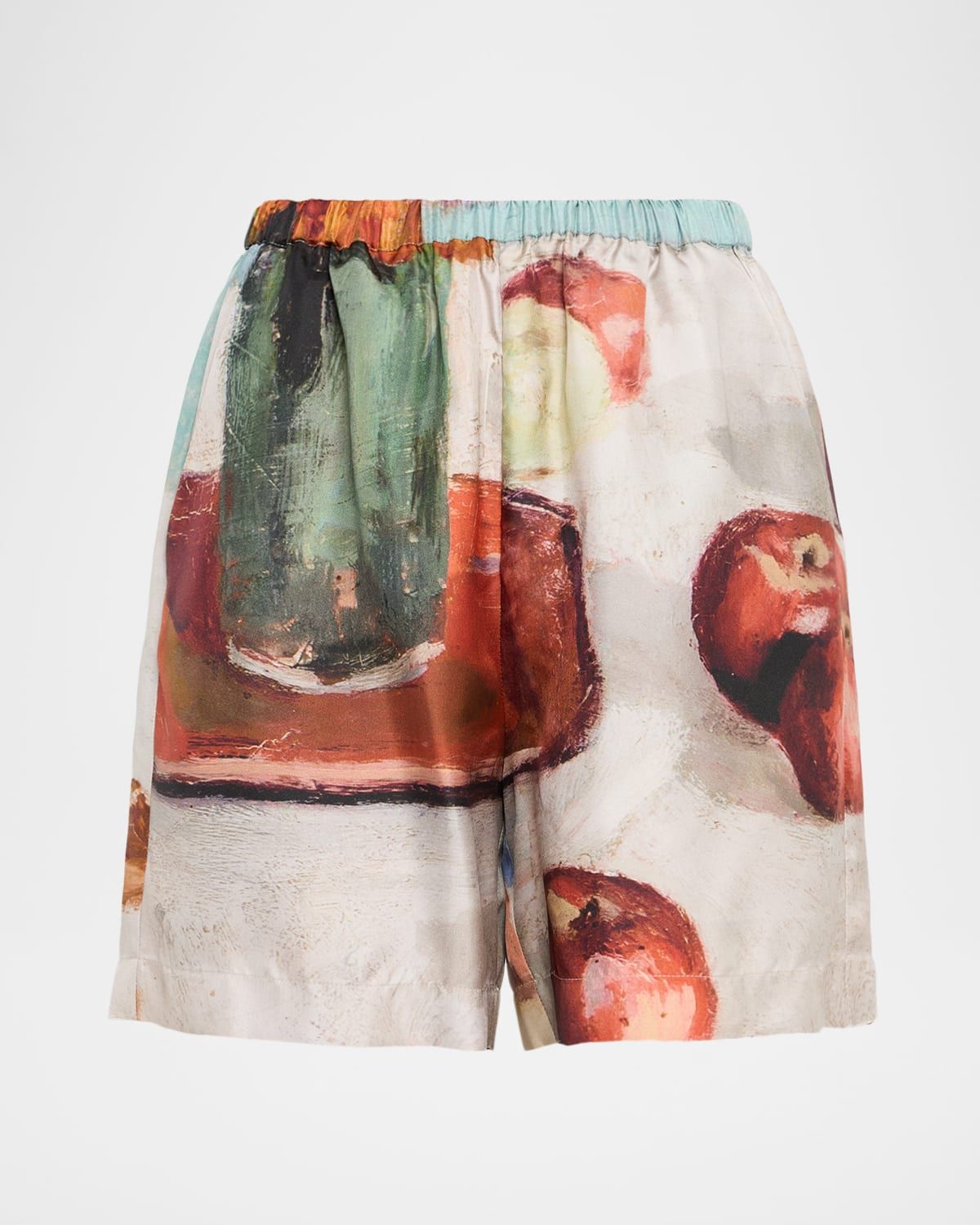 Anne Silk Twill Shorts