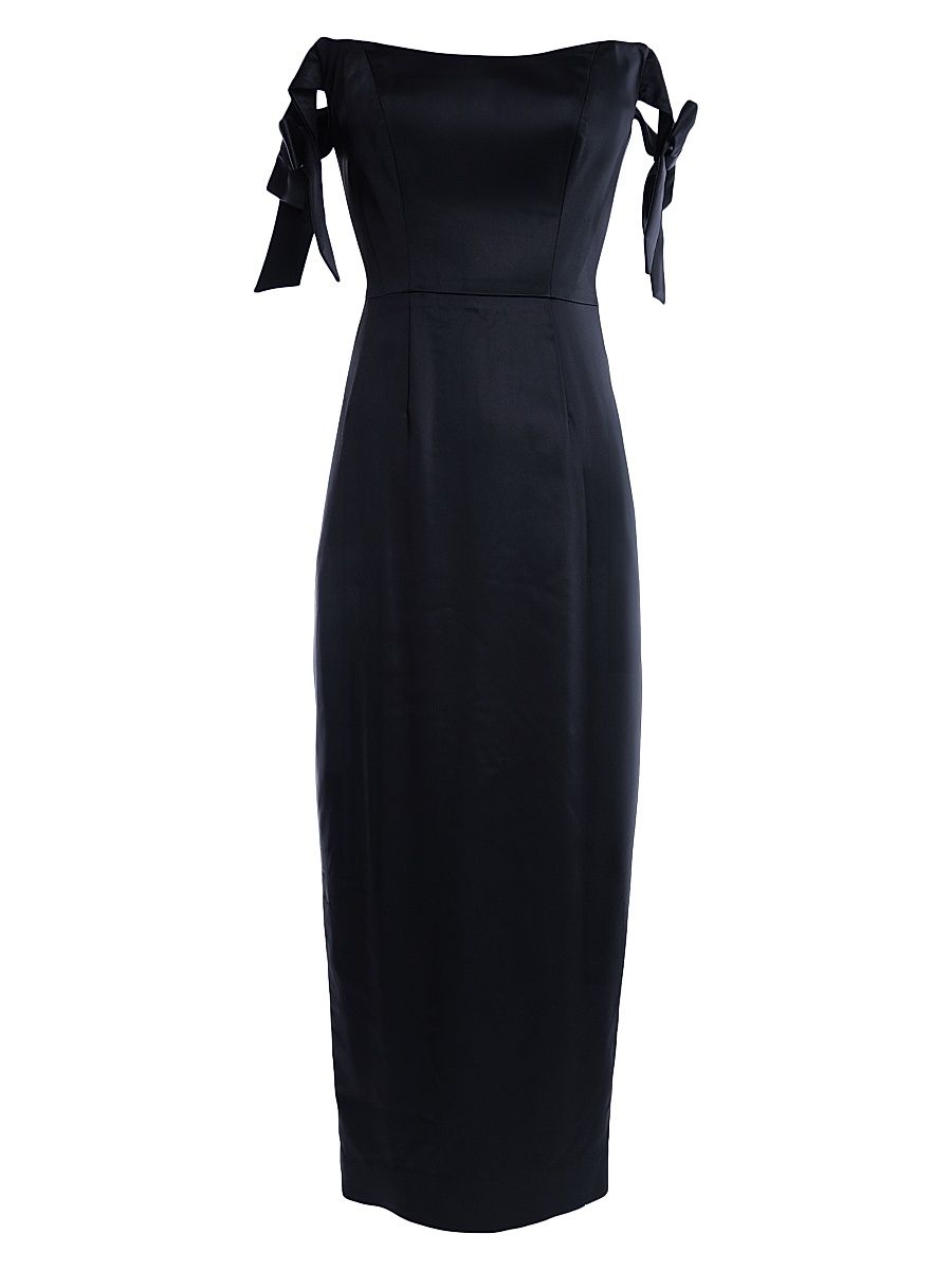 Women's Verona Corseted Satin Dress - Black - Size XXL