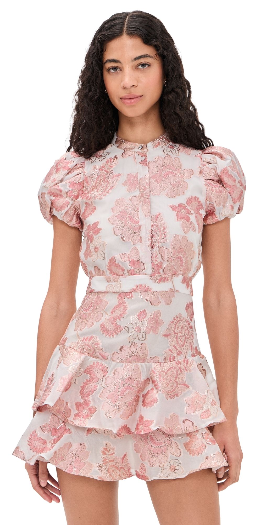 ALICE + OLIVIA Loryn Shirt Dress English Rose 8