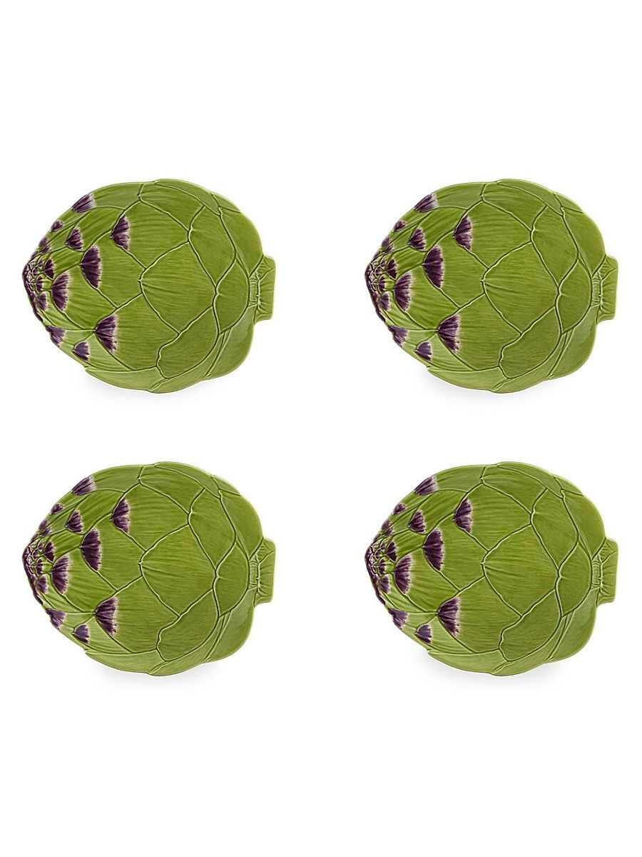Artichoke 4-Piece Dinner Plate Set - Green