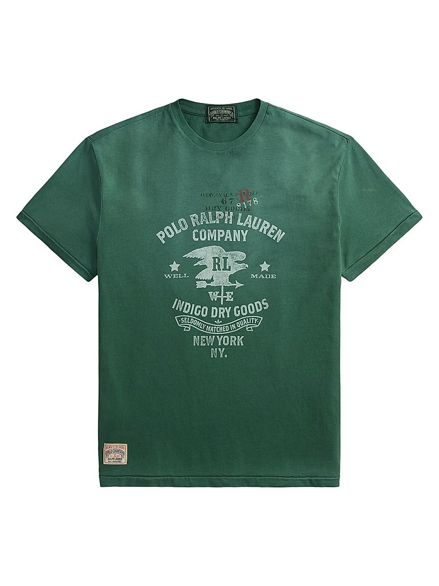 Men's Faded Logo Jersey T-Shirt - Antique Green - Size Large
