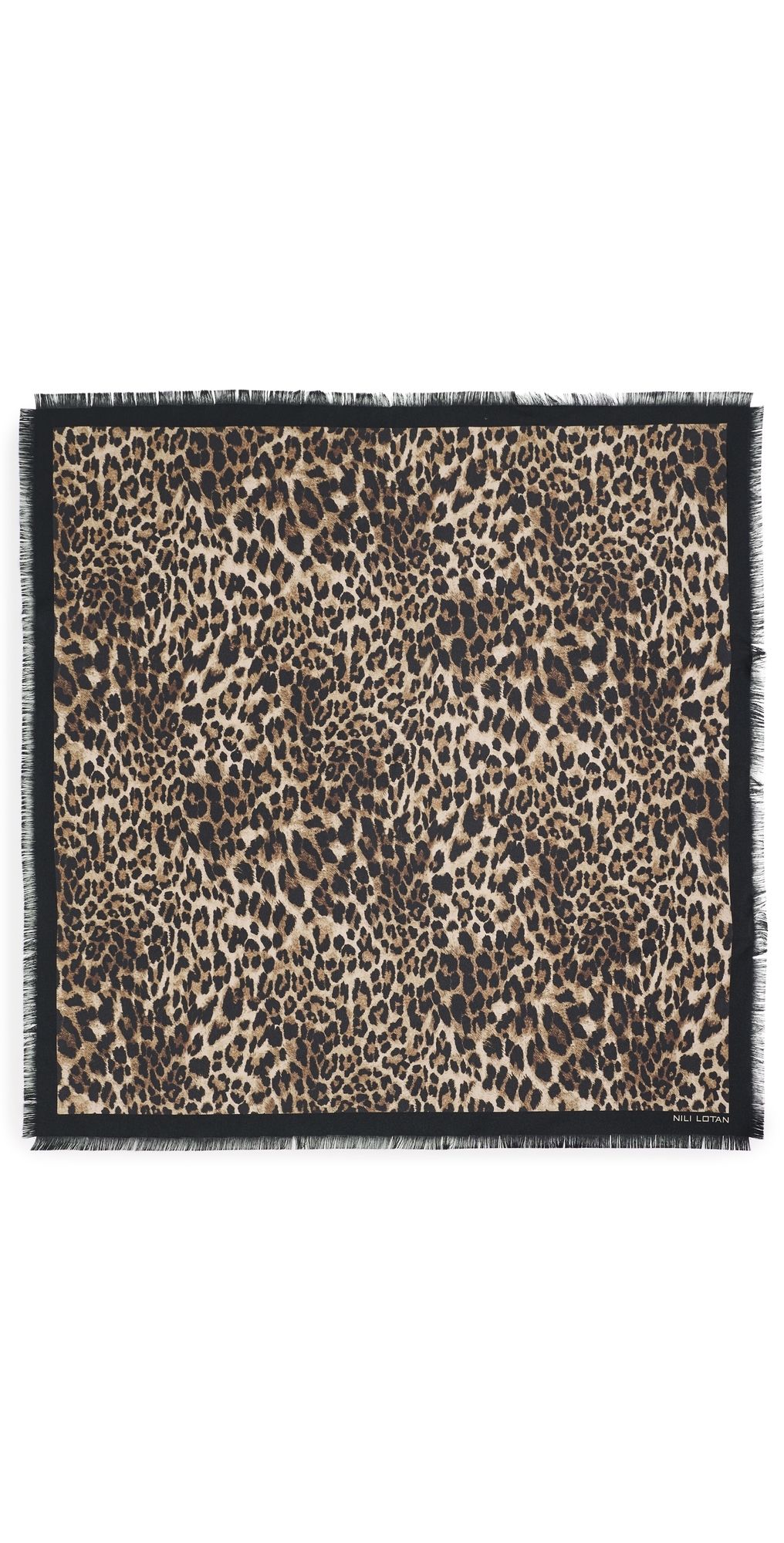 Nili Lotan Leopard Silk Twill Scarf VINTAGE LEOPARD PRINT One Size