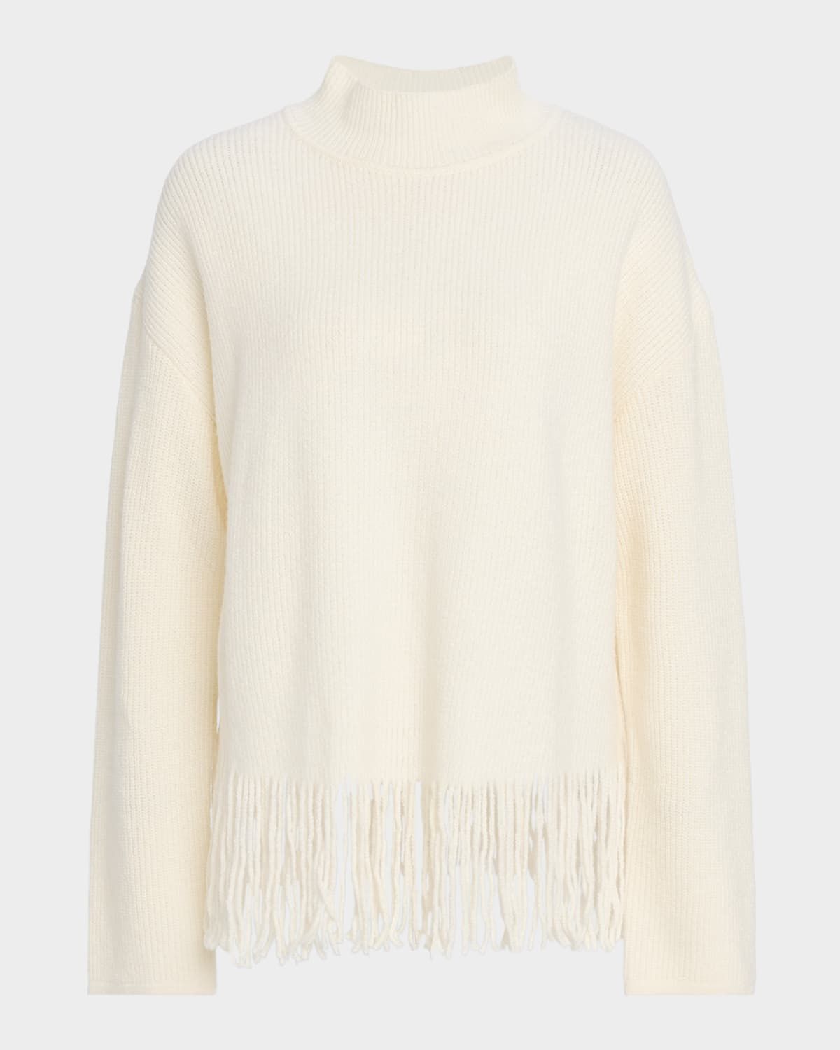 Lise Fringe Mock-Neck Sweater