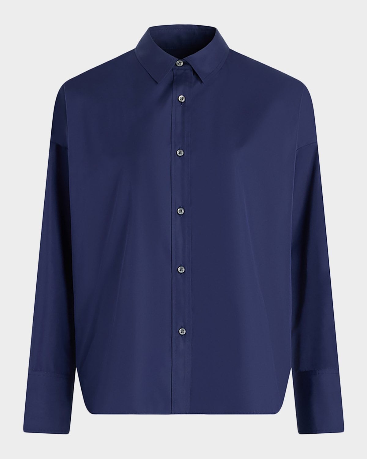 Sirene Poplin Silk Scarf-Back Shirt