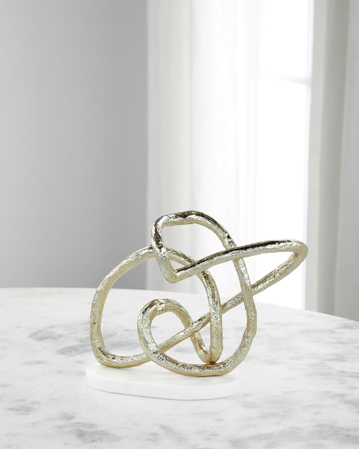 Tangled Sculpture on Marble Base, 25"