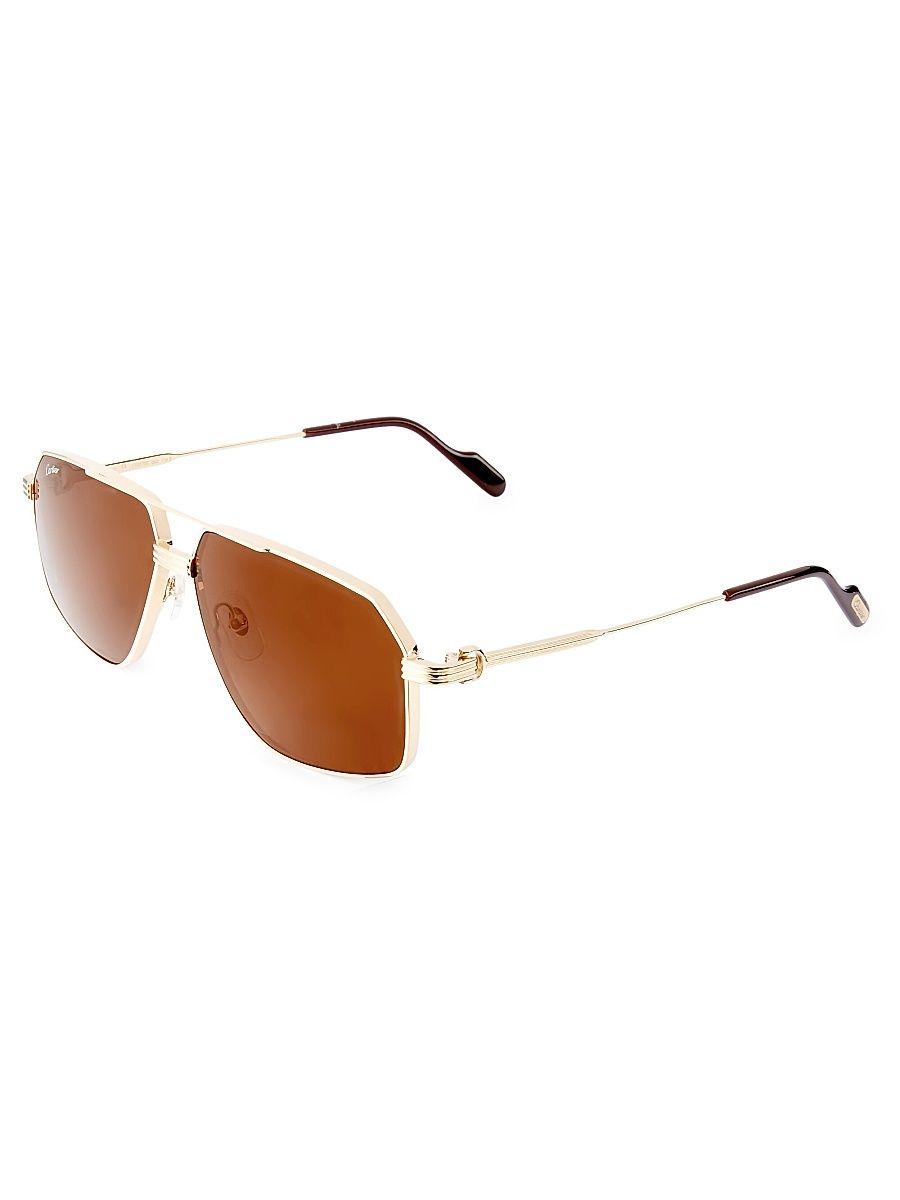 Men's Core Range 61MM Pilot Sunglasses - Gold