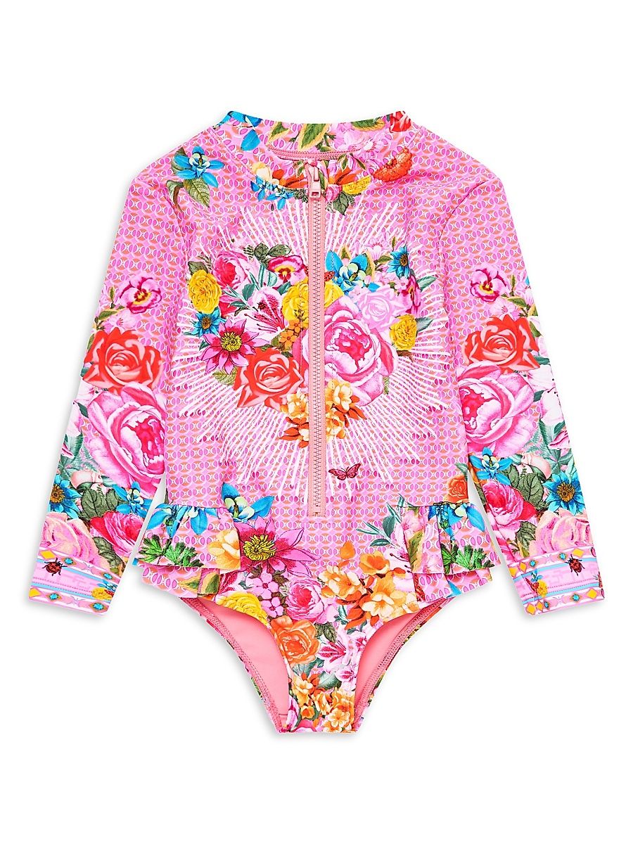 Baby Girl's & Little Girl's Illustration Nation Zip-Front Paddle Suit - Illustration Nation - Size 12 Months