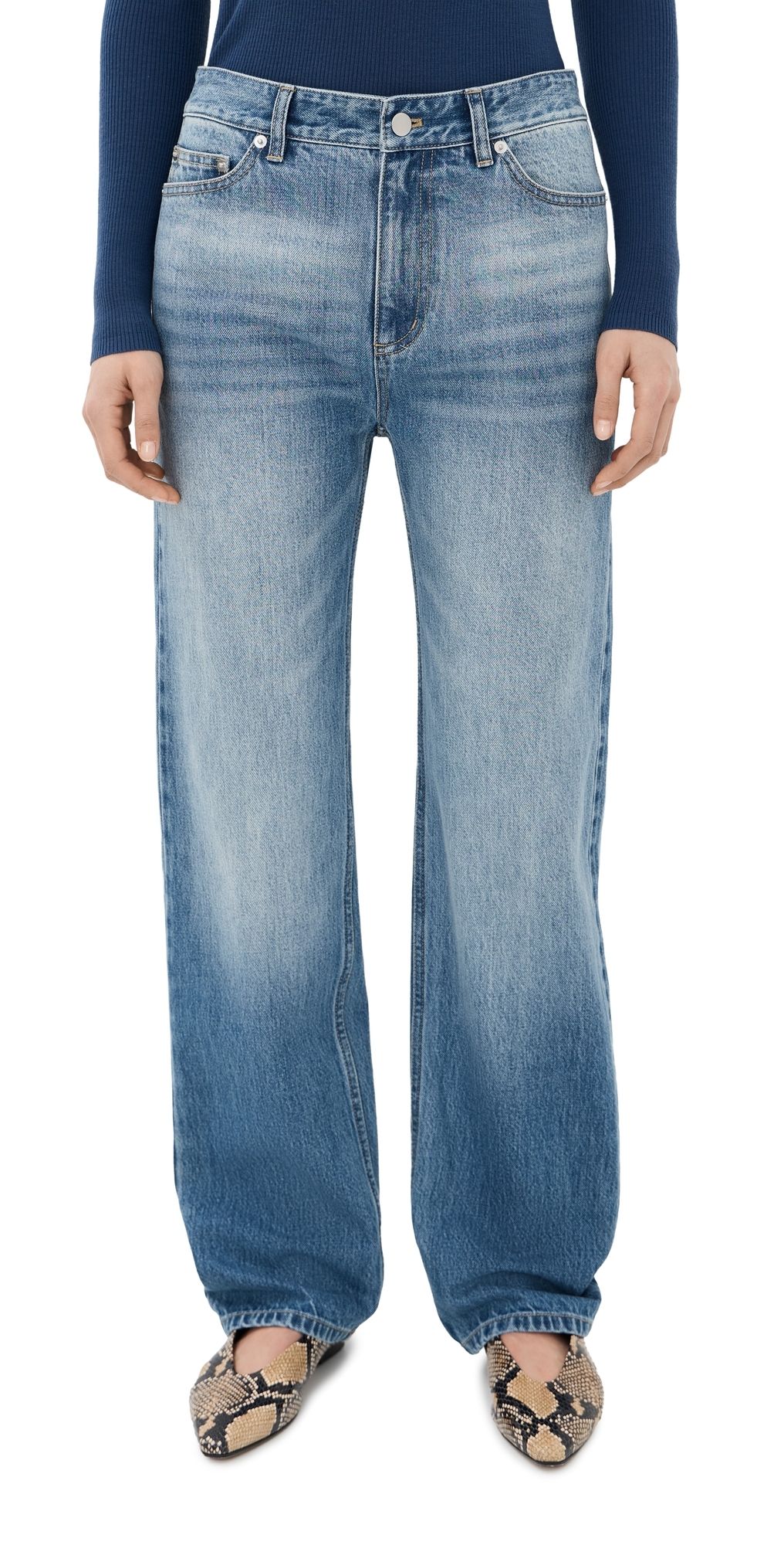 Tibi Selvedge Denim 5 Pocket Alec Jeans Classic Blue 29