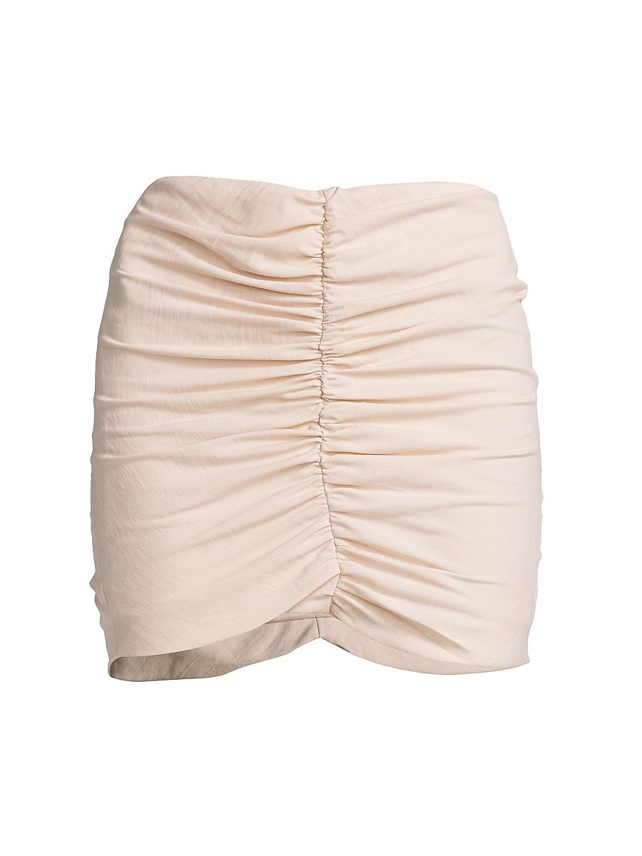 Women's Center Ruched Miniskirt - Pearl - Size 10