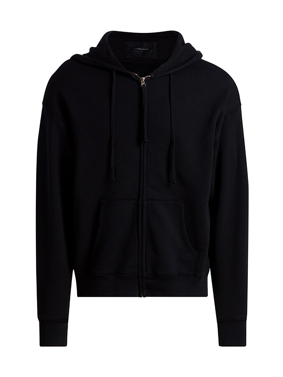 Men's Brian Zip-Front Cotton Hoodie - Midnight - Size XXL
