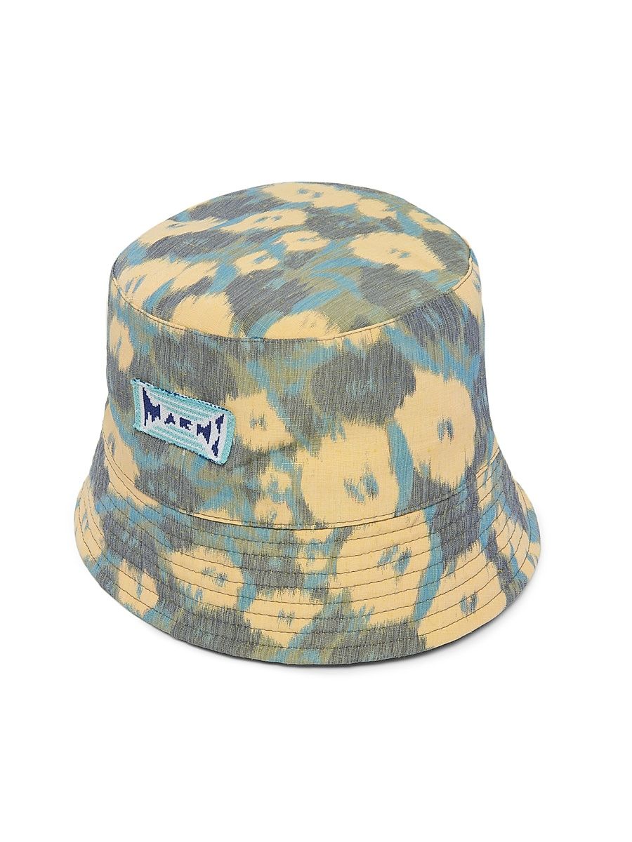 Men's Floral Bucket Hat - Cobalt - Size Large