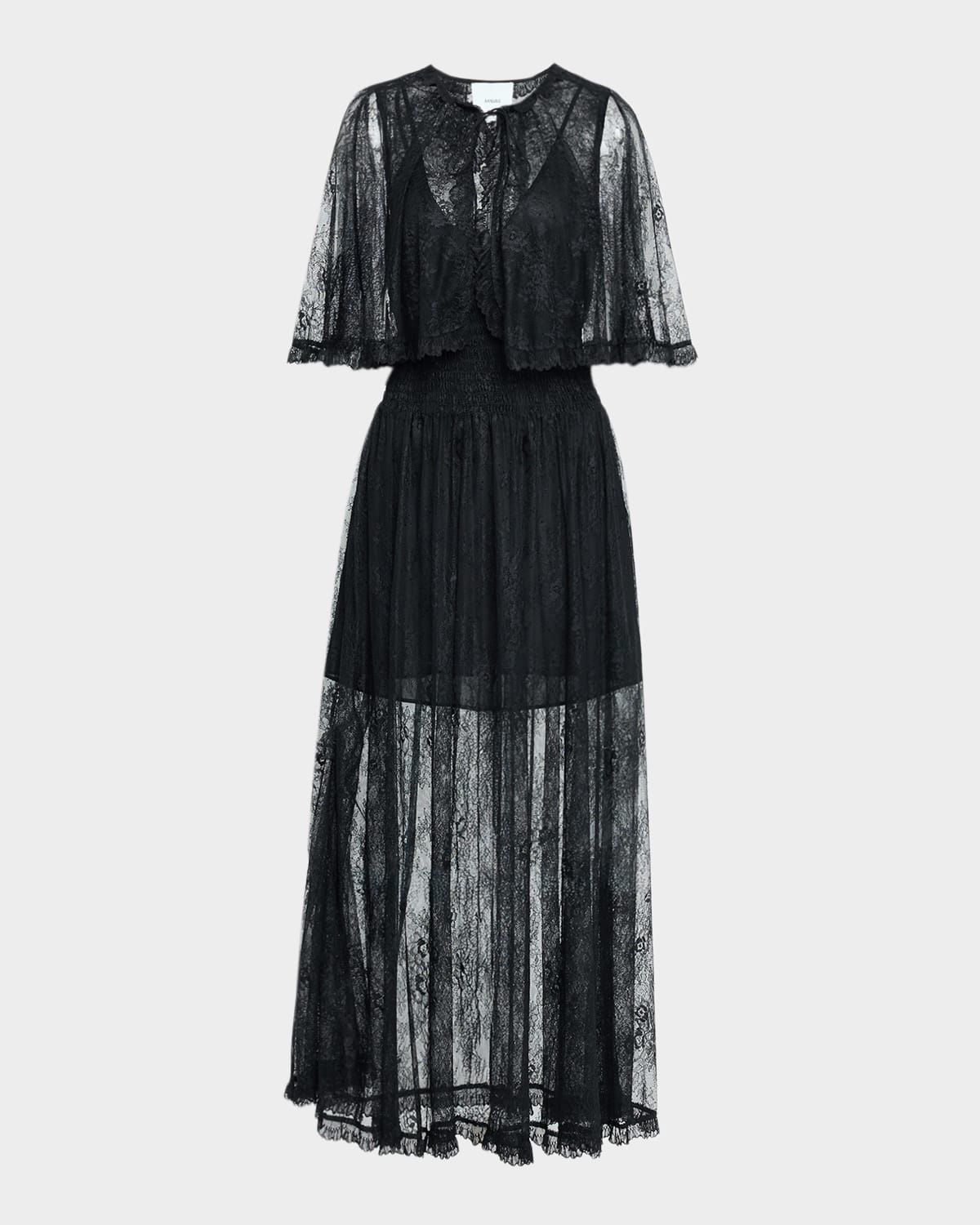 Tissy Lace Cape Gown