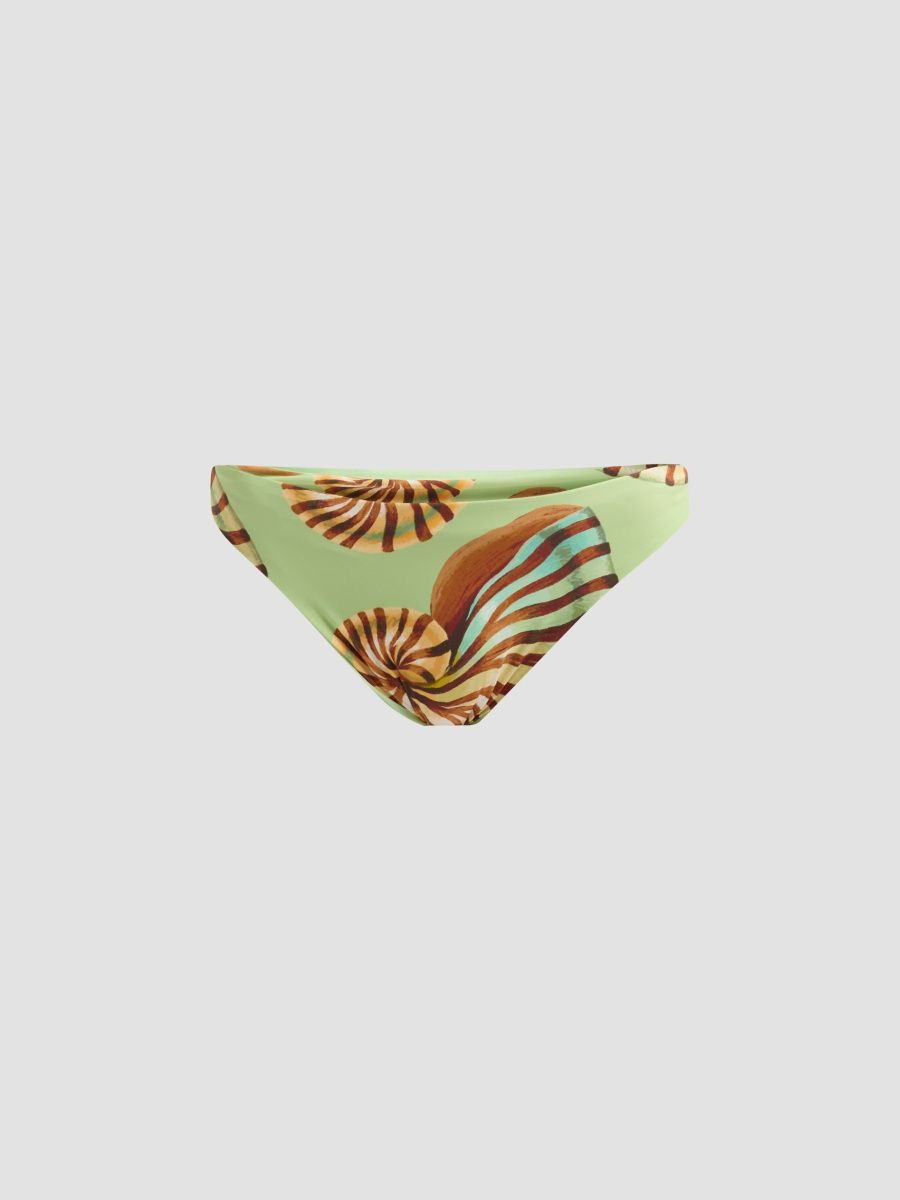 Farm Rio Women's Printed Bikini Bottom - Green - Size XS