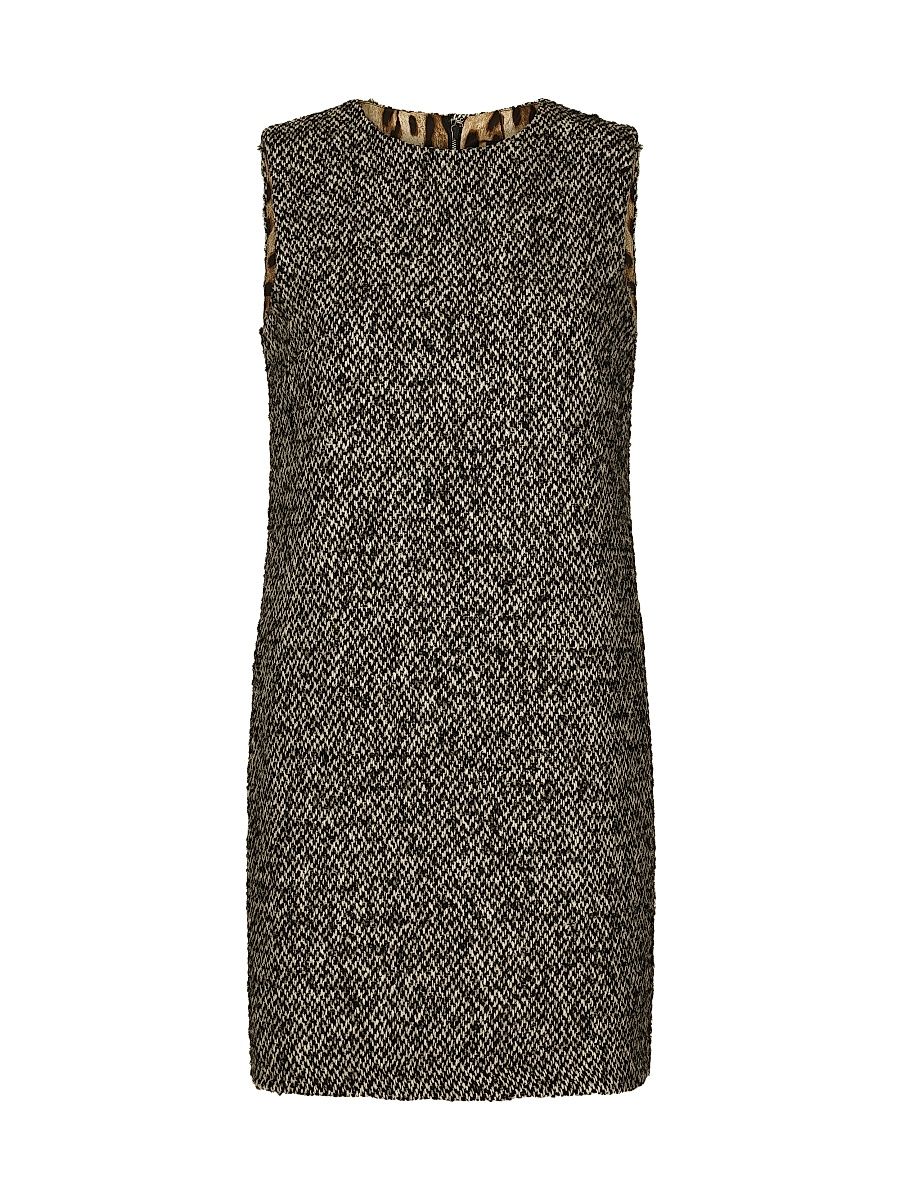Women's Tweed Sleeveless A-Line Minidress - Fantasia - Size 14