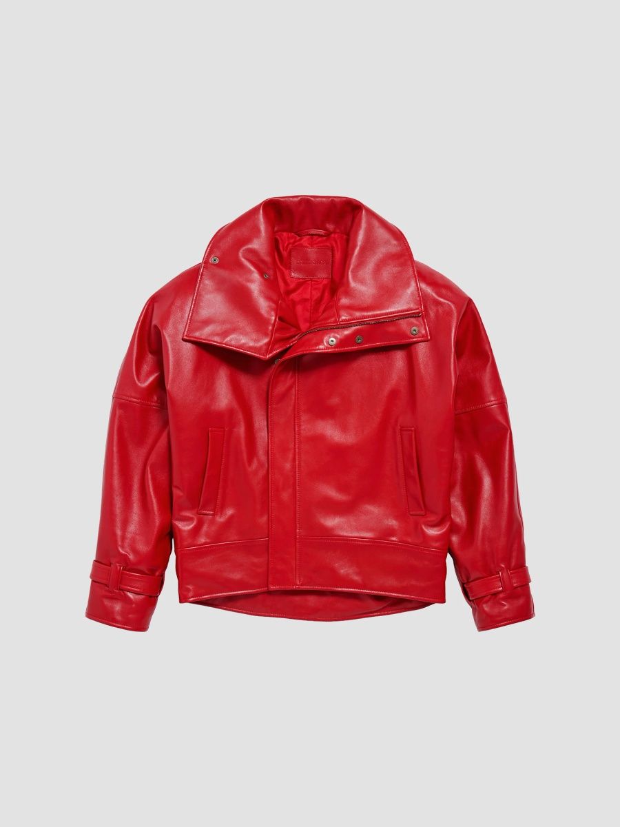 Balenciaga Women's Round Bomber Jacket - Red - Size 2