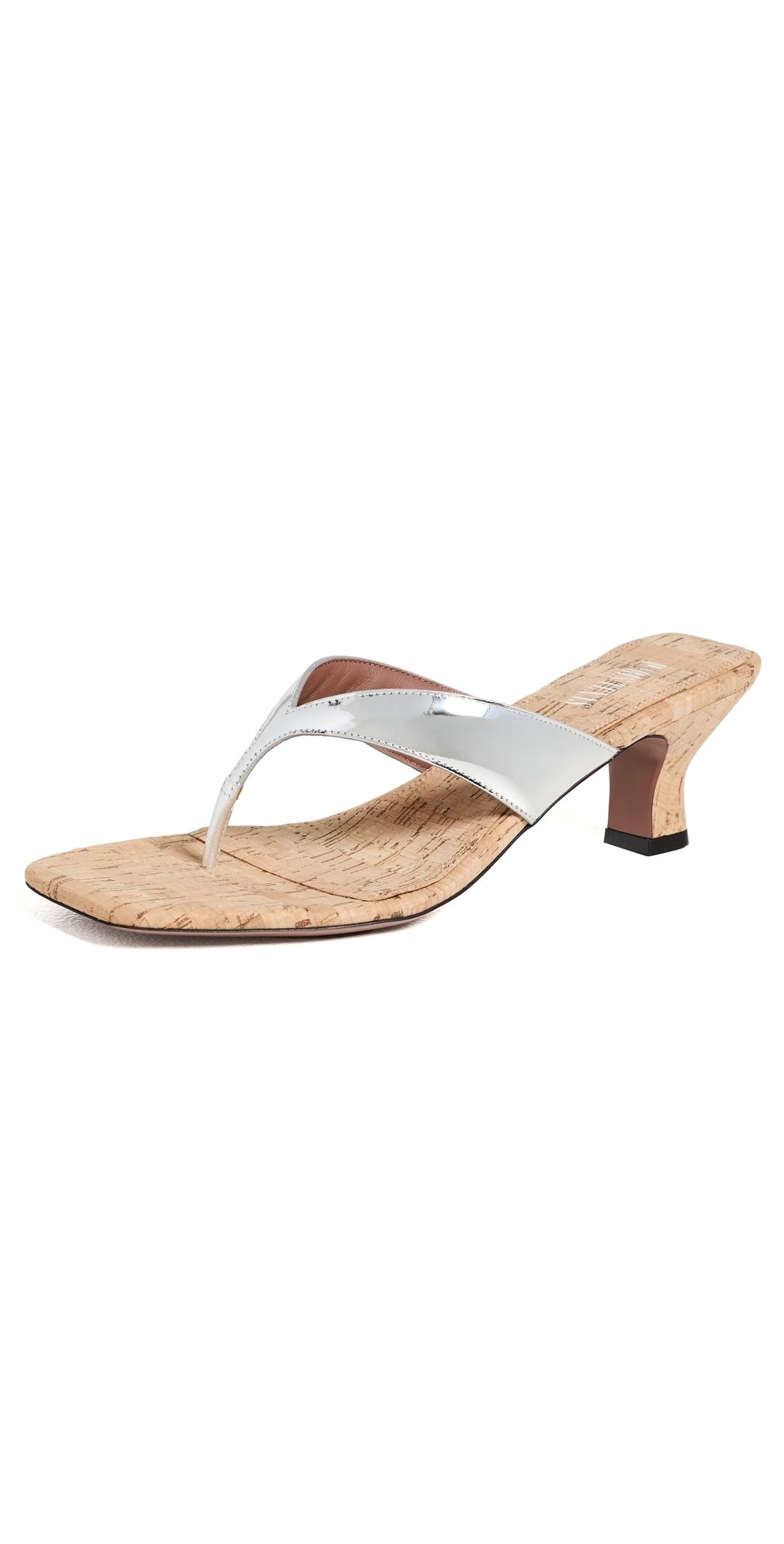 Paris Texas Portofino Mules Silver/Naturale 41