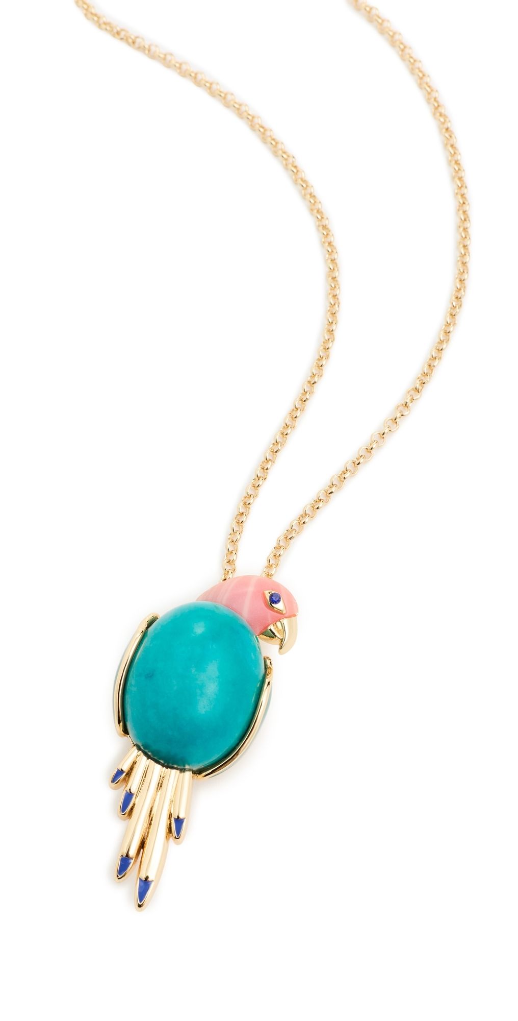 Lele Sadoughi Eileen Parrot Convertible Necklace Turquoise One Size