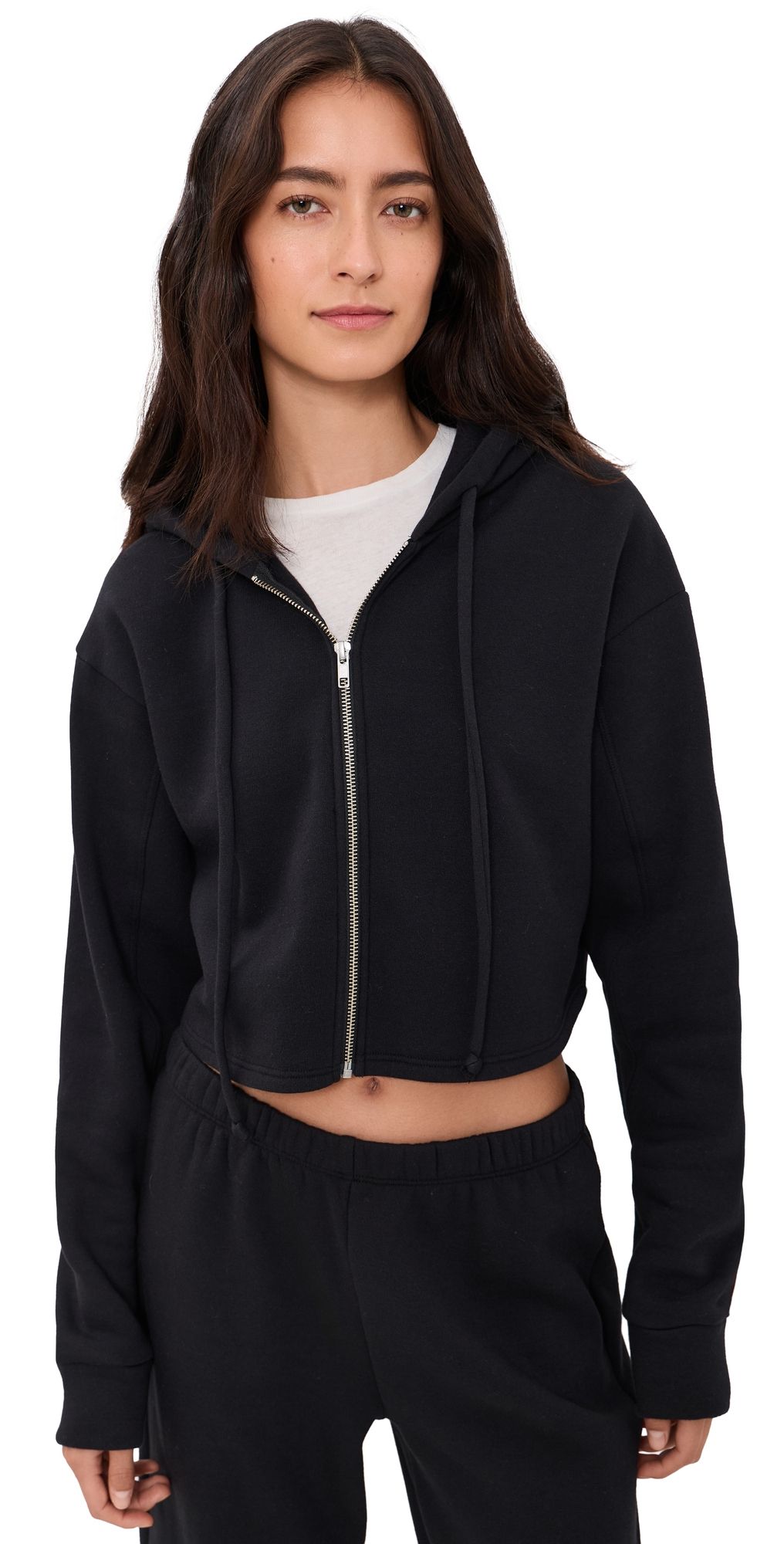 Year of Ours Classic ZIp Up Sweatshirt Black M