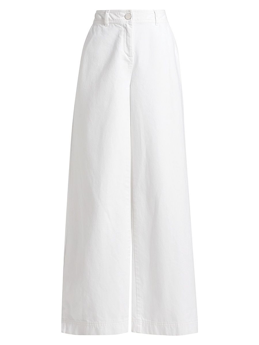 Women's Eileen Slit Wide-Leg Pants - Optic - Size 14