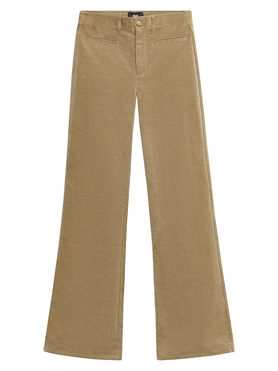 Women's Leenah Wide-Leg Corduroy Pants - Olive - Size 4