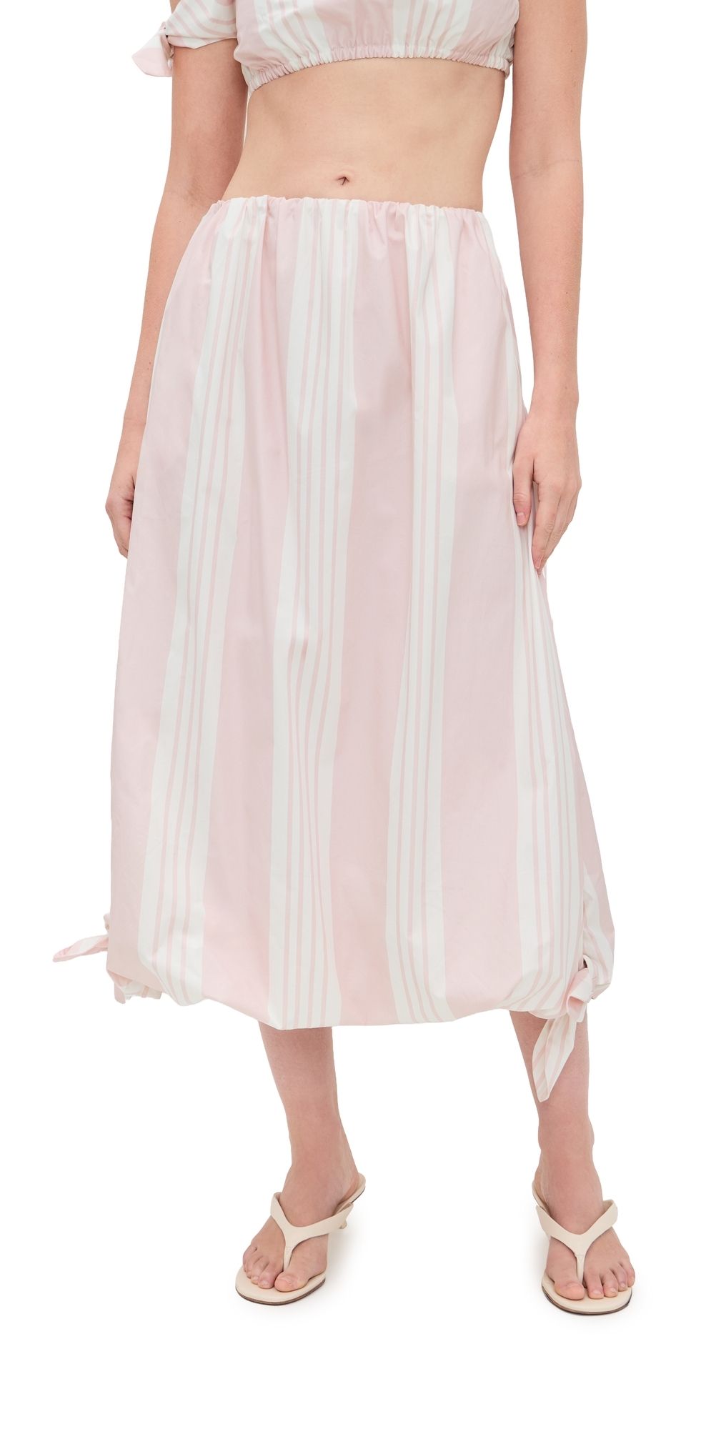 POSSE Rosie Bubble Skirt Pink Stripe XL