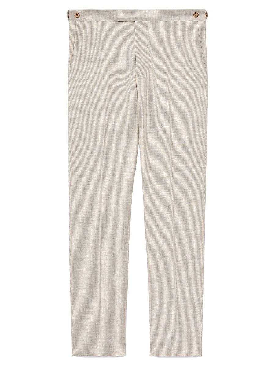 Men's Kai Pinstriped Straight Pants - Oatmeal White - Size 38