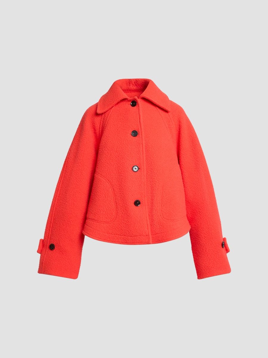 Proenza Schouler Women's Clarice Casentino Virgin Wool-Blend Jacket - Flame - Size Medium