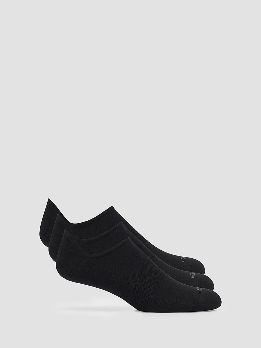 Men's Invisible No-Show Socks 3-Pack - Black