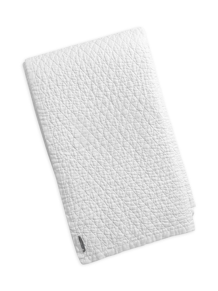 Dawn Queen Diamond Stitch Coverlet - White - Size Queen