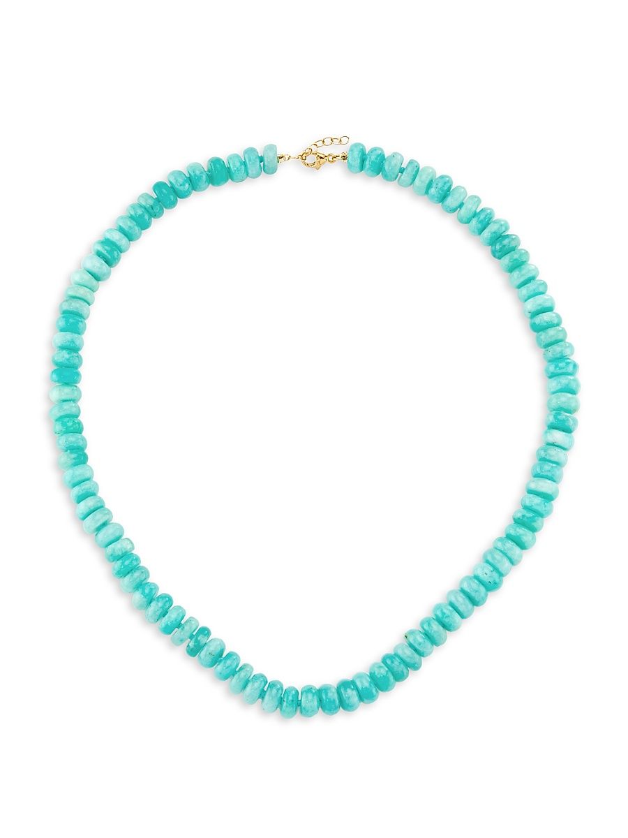 Women's Oracle 14K Yellow Gold & Amazonite Beaded Necklace - Aqua