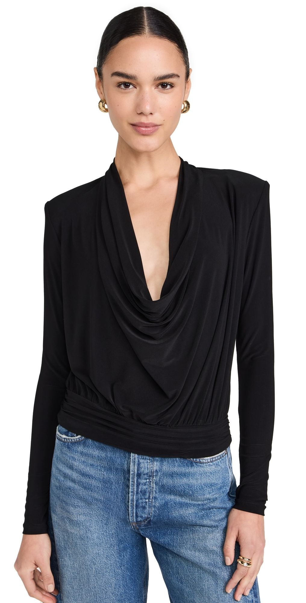 Ramy Brook Eden Blouse Black L