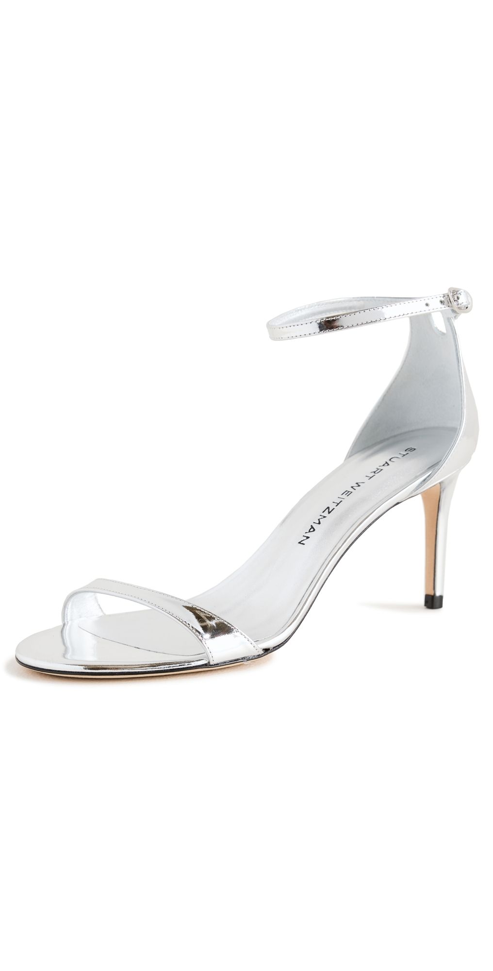 Stuart Weitzman Nudistarc Sandals 75mm Silver 6.5