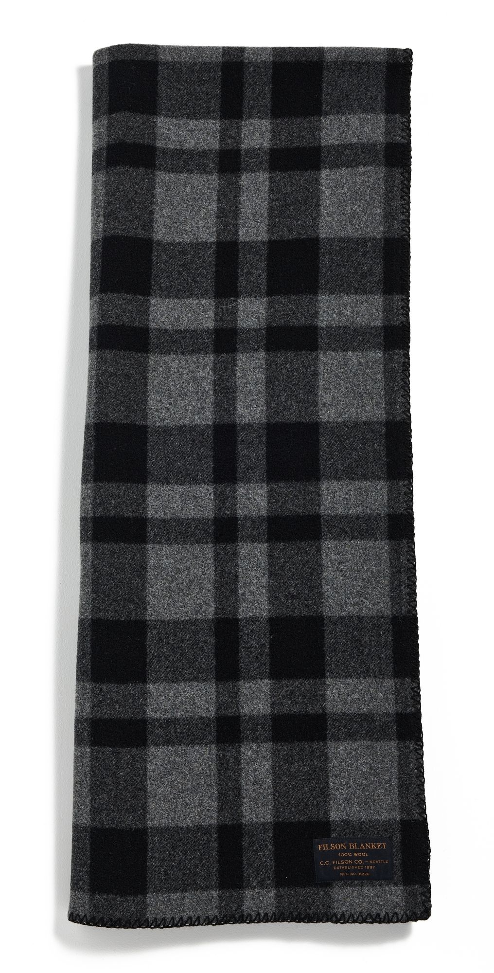 Filson Mackinaw Wool Blanket Charcoal/Black One Size