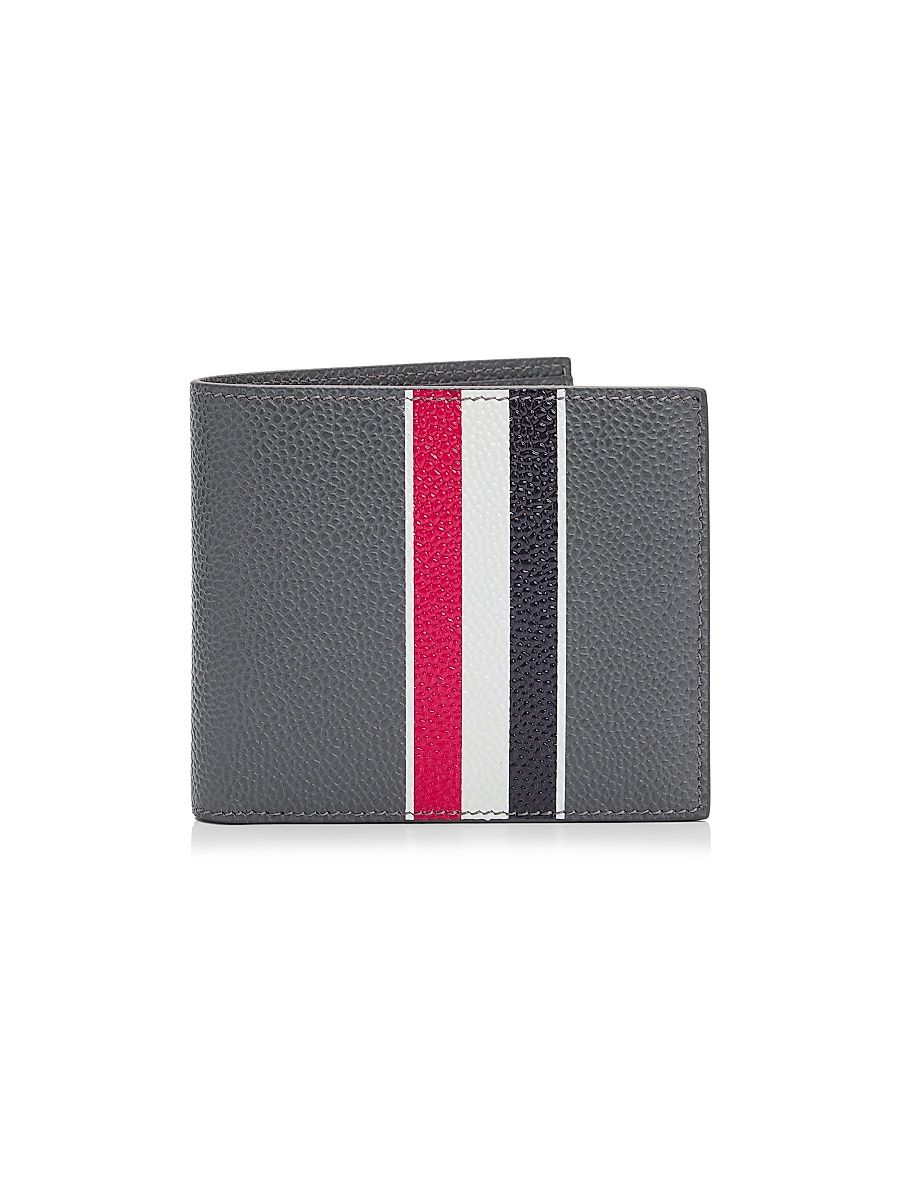 Men's RWB Leather Bifold Wallet - Dark Grey
