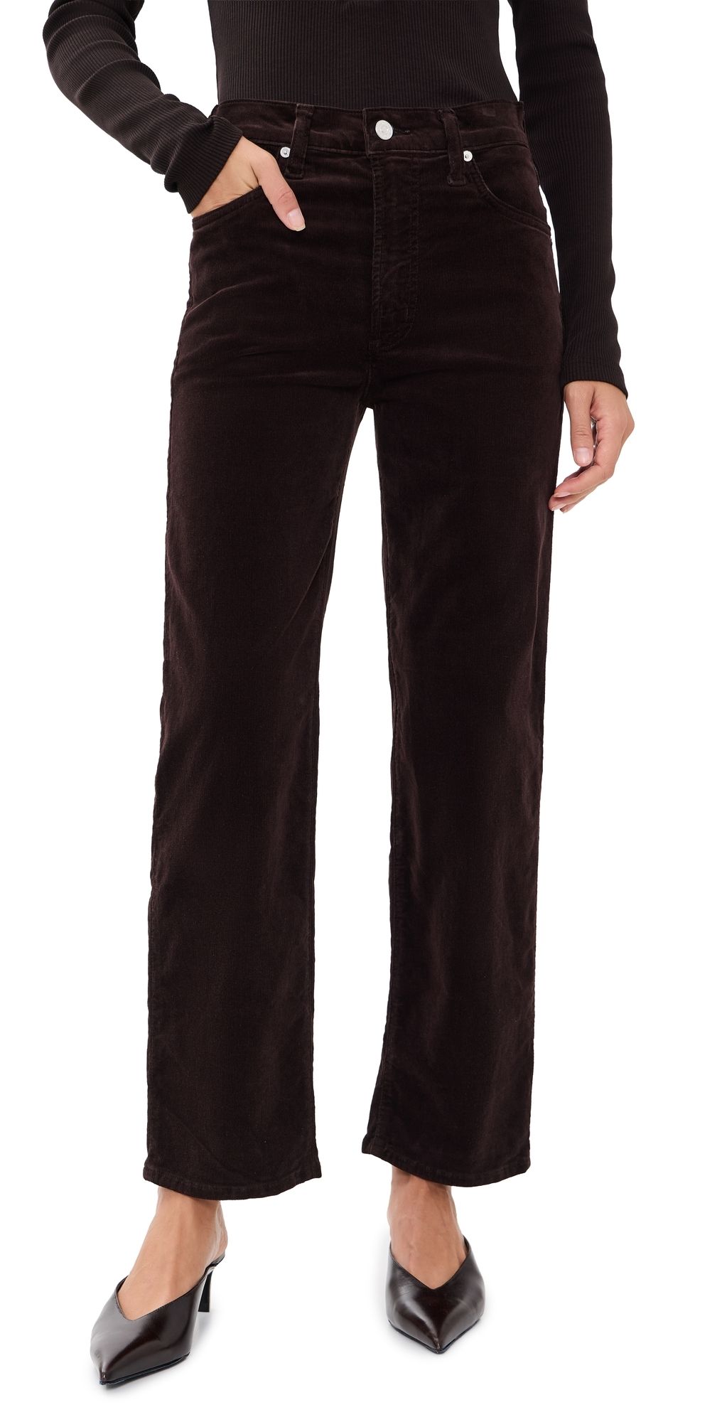 Citizens of Humanity Palma Corduroy Straight Pants Barrister 27