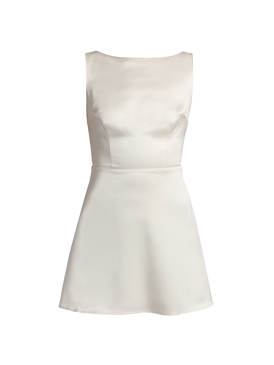 Women's Zenni Satin Minidress - Ivory - Size 10