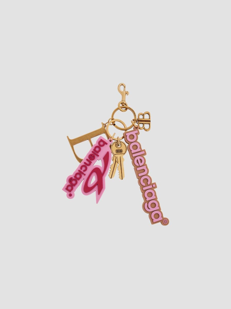Balenciaga Men's Bodies Keychain Charm - Pink