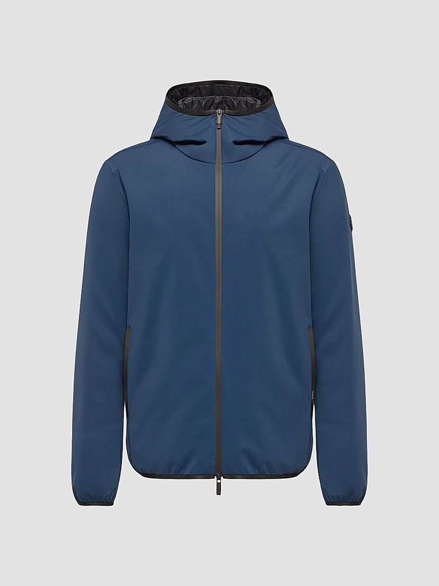 Men's Ciampolin Puffer Jacket with Hood - Navy Blue - Size XXL