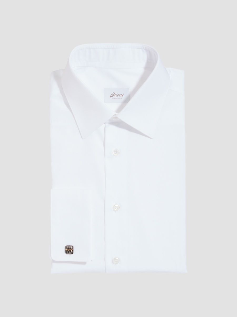 Brioni Men's French-Cuff Dress Shirt - White - Size 17