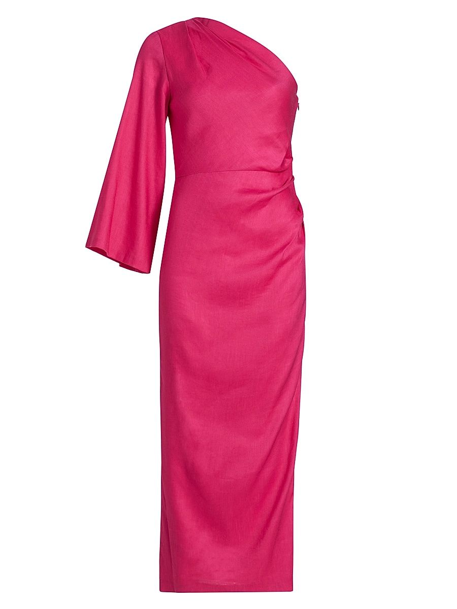 Women's Patsy One-Shoulder Maxi Dress - Fuchsia - Size 00