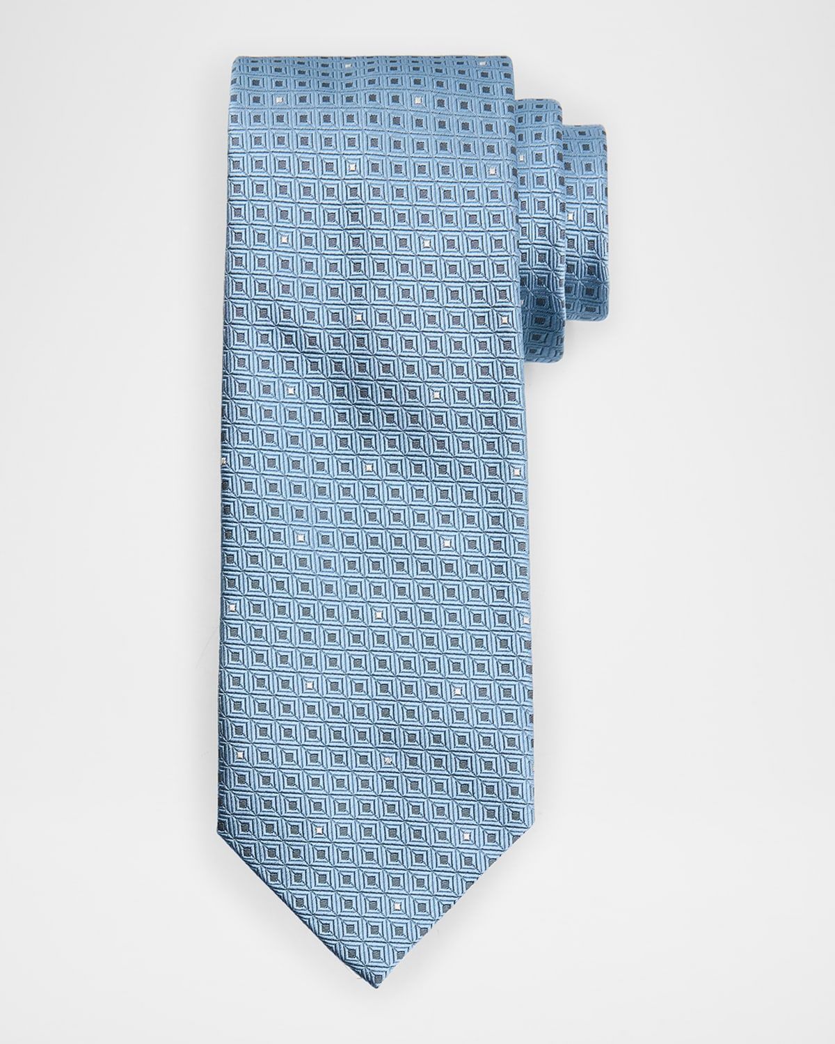 Men & apos;s Geometric Jacquard Silk Tie