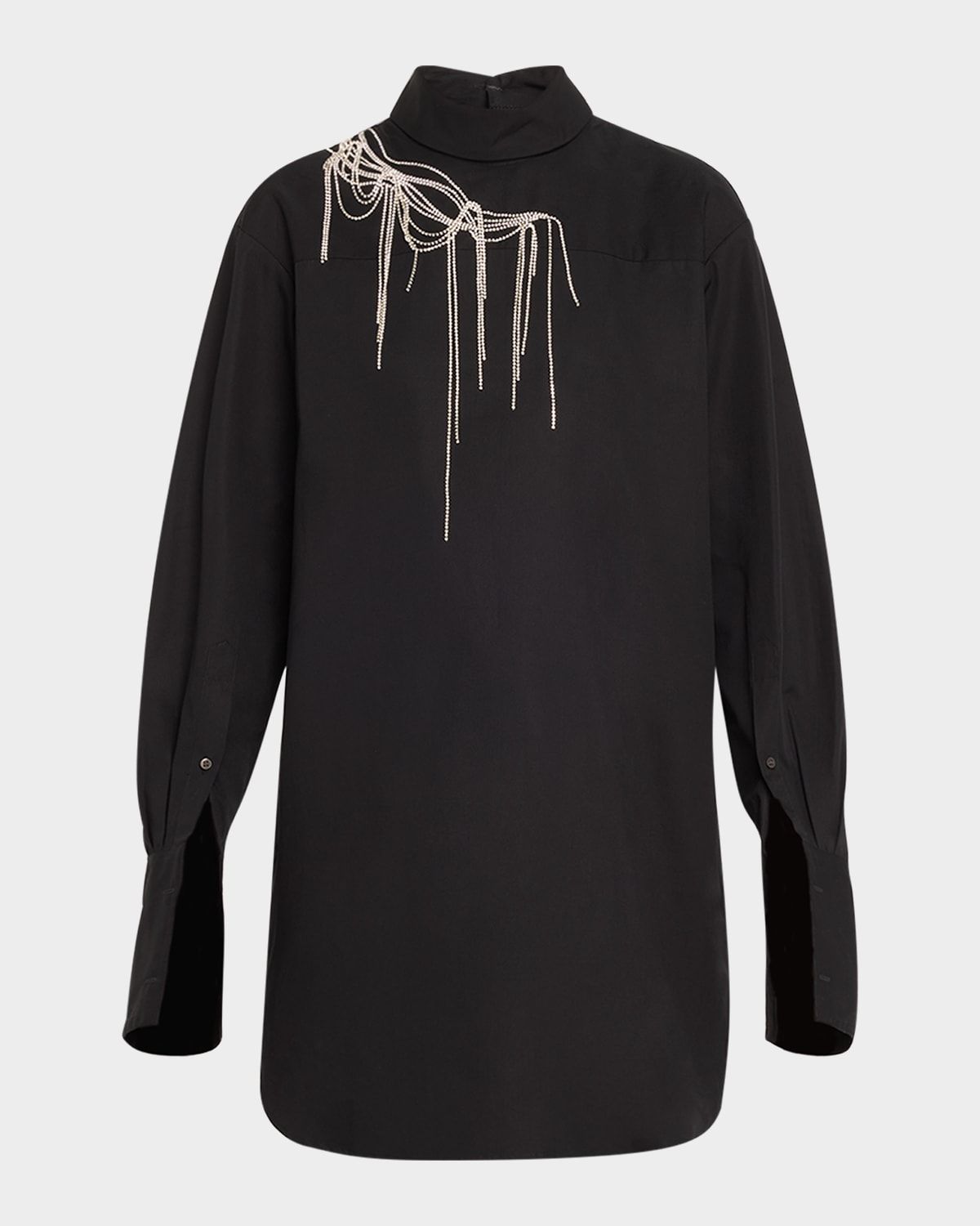 Corso Embellished Oversize Cotton Shirt