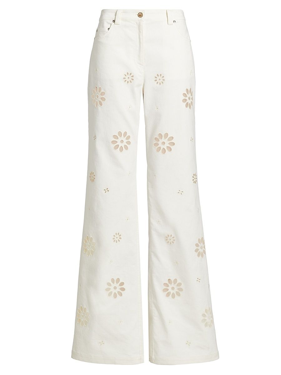 Women's Carolette Eyelet Jeans - Optic White - Size 28