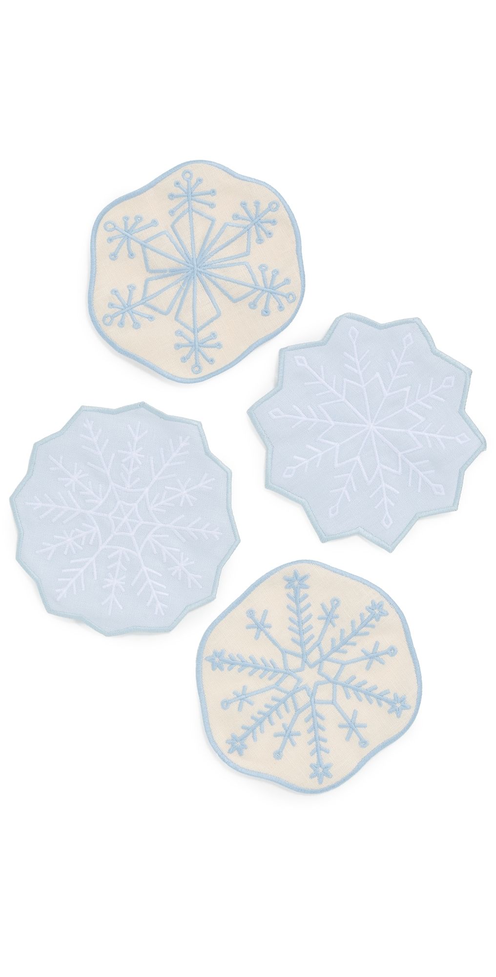 Piecework Puzzles Snowflake Napkins Green/Grey One Size