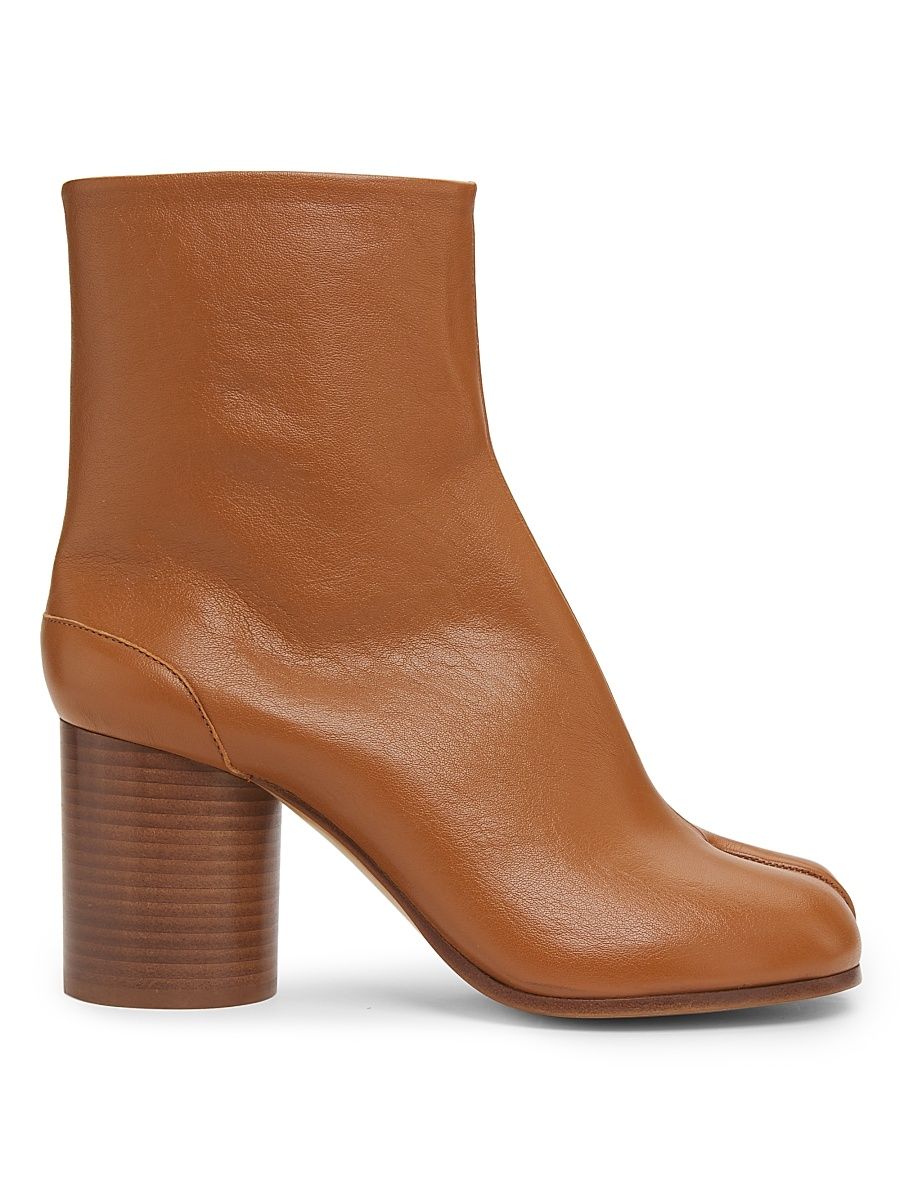 Women's Tabi Leather Ankle Boots - Light Brown - Size 9