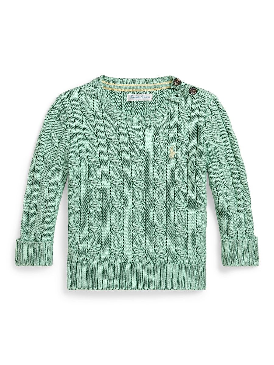 Baby Boy's Cable-Knit Sweater - Celadon - Size 12 Months