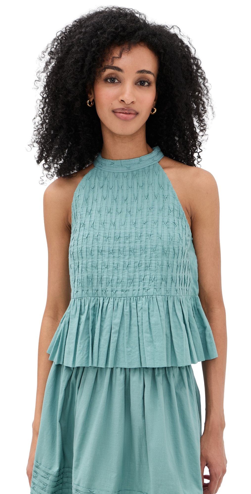 Sea Ramie Tank Top Blue 14