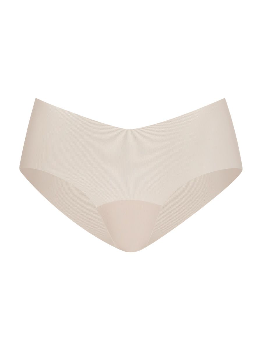 Commando Women's Invisible Rib-Knit Girl Shorts - Beige